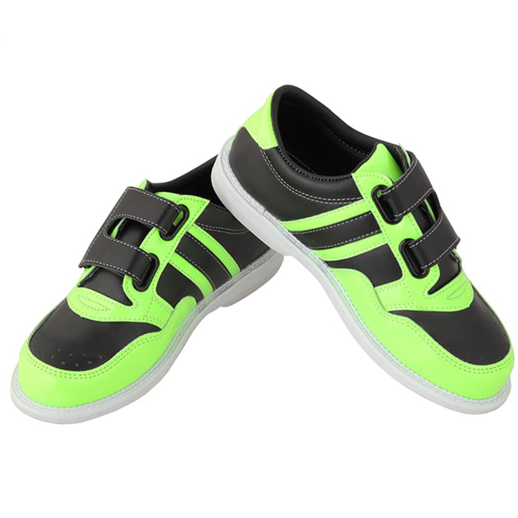 Bowlingschuhe Leichte, Atmungsaktive Bowlingschuhe Für Herren Und Damen Mit Magic-Sticker-Verschluss Verschleißfeste Dämpfung