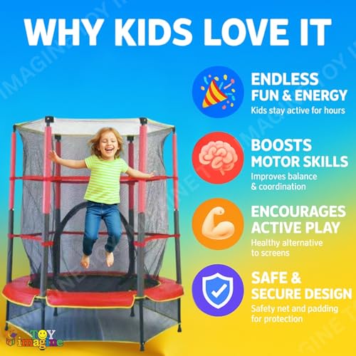 Image of Toy Imagine 4.5FT Kids Trampoline with Safety Net