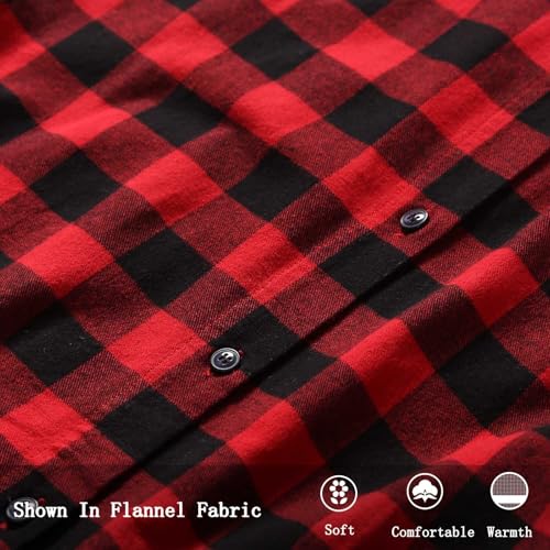 Image of Match Women's Long Sleeve Plaid Flannel Shirt #2021