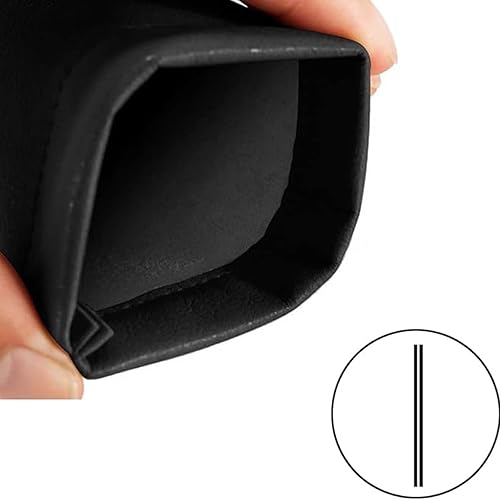 Miniatura 4 de Paquete de 3 fundas de cuero suave para lentes de sol, bolsa portátil para anteojos para mujeres y hombres, Negro -