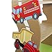 Fantasy Fields Baby Bookshelf and Toy Storage, Transportation Durable Wooden Kids Children Book Rack Organizer, 3 Shelves Wooden Bookcase, Cars Trunk Train for Kids Bedroom, Multicolor
