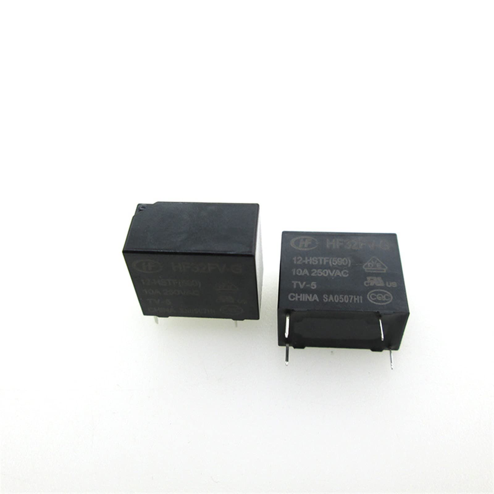 Relé de 12V HF32FV-G de 4 pines y 10A 250VAC, kit de 20 piezas 4