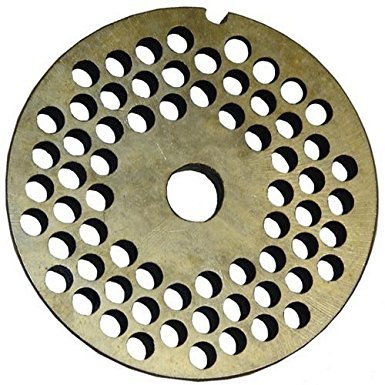 Smokehouse Chef size #32 x 1/4 (6 mm) holes Meat Grinder Plate Disc fits Hobart 4332 4532 4732 4632 4046 4246 100% Stainless Steel. 3 15/16 diameter. 7/16 thick