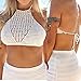 Voglee Lady Padded Bra Tops Bustier Cutout Vest Crop Top Bralette Tank Blouse
