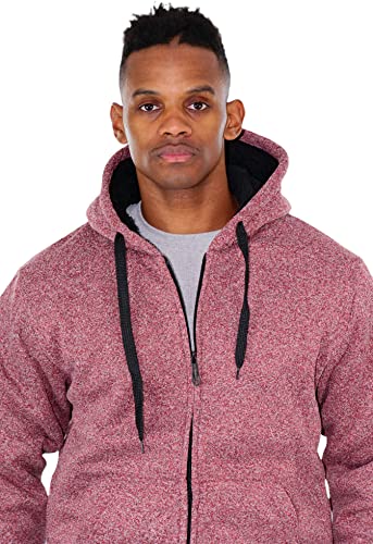 Image of ToBeInStyle Men's Polar Fleece Long Sleeve Zip Up Kangaroo Pocket Cold Weather Hoodie Jacket