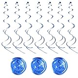 ❤ Amplia aplicación: las decoraciones Swirl en colores azules se pueden aplicar a fiestas de cumpleaños, baby shower, ceremonias de bodas, festivales, carnavales, etc.