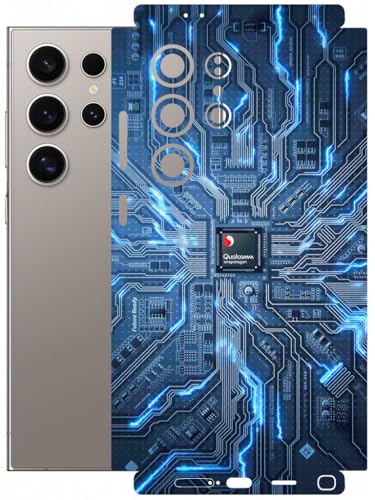 Image of AtOdds - Full Body Back Screen Guard Protector Film - Lamination Wrap Skin Sticker Compatible with Samsung Galaxy S24 Ultra | Scratchproof Matte Finish (Circuit)