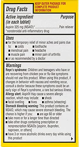 Ecotrin Safety Coated Tablets 325 Mg Regular Strength, 125 Count - Buy Packs and Save (Pack of 3)
