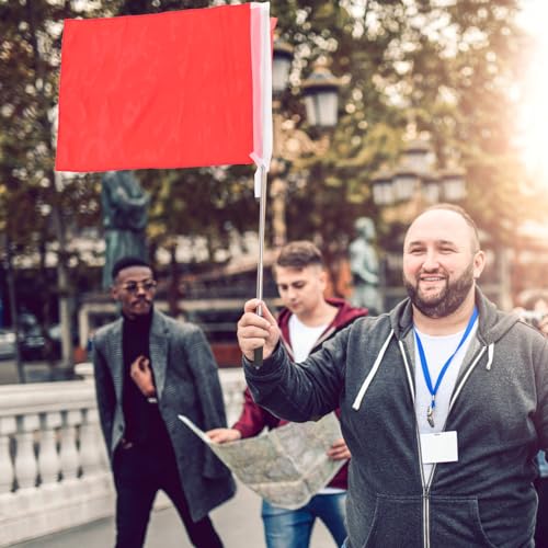 Image of balacoo Retractable Wear-Resistant Flagpole with Anti-Slip Handle and Round Ball Head Portable 47.24In Flag Stick for Outdoor Guide Flags Tour Groups Camping Activities