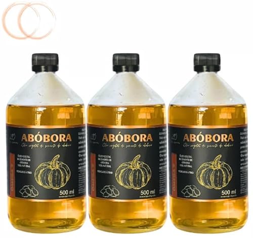Kit 3 Unidades Óleo Semente De Abóbora Puro 500ml