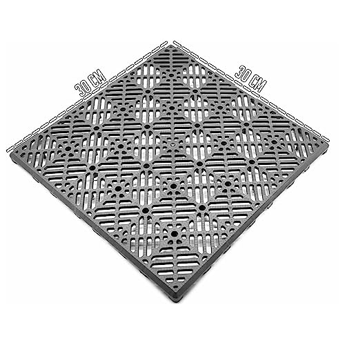 Miniatura 3 de Acan Tradineur - Pack 6 De Baldosas Losetas Para Exterior - Fabricado En Plástico - Ideal Para Piscina, Terrazas, Jardín - Desmontable Y Antideslizante - 30 X 30 Cm - Color Gris