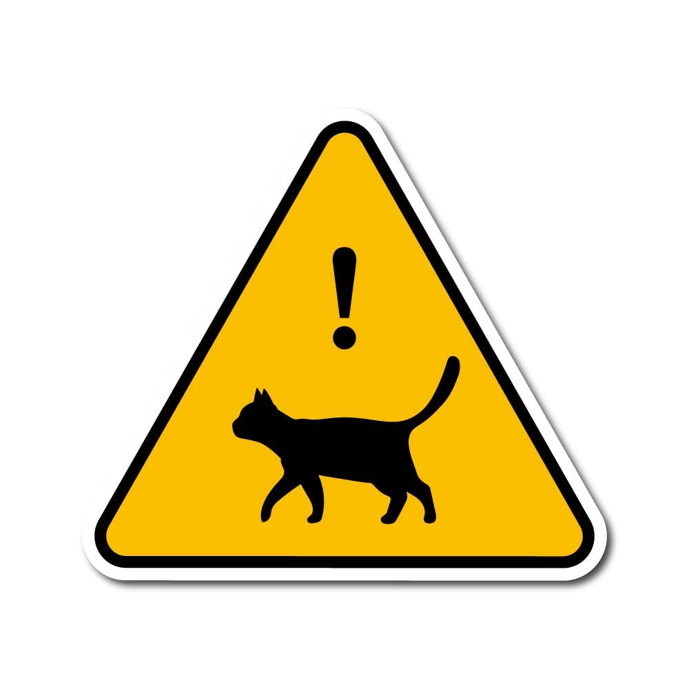 ねこ出品 Amazon | 猫 飛び出し注意 マグネット 猫がいます パターンB