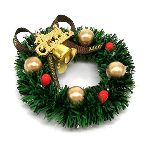 Mini Kerzenspiel Szene Modell Minikranz Puppenhaus Kranz Puppenstuben Weihnachtsbaum Mini Künstliche Kiefer Geschenk – Bild 5