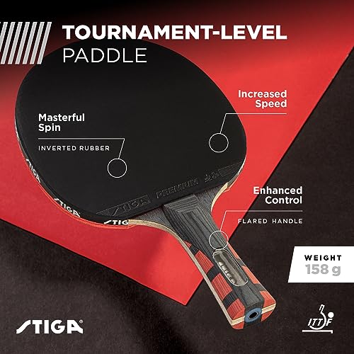 Image of STIGA Ping Pong Paddles - 2mm Tournament-Approved Sponge - Flared Handle for Enhanced Control - Competitive Table Tennis Racket for Family Fun - Multiple Styles & Performance Levels Available