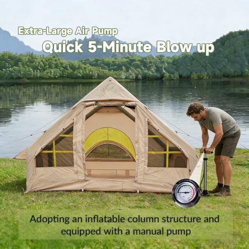 Carpa inflable para camping 2-4 personas, 4 estaciones miniatura 4