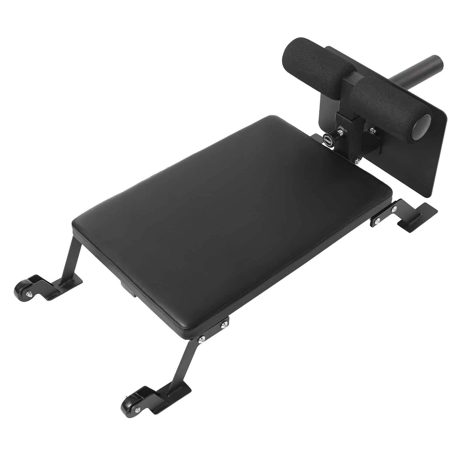 Ławka treningowa z regulacją wysokości, do 100 kg, do ćwiczeń w domu | 39,88 – 50,04 cm, regulowana wysokość ławki Nordic Curl ze stali Q235, 124,46 x 48,26 cm
