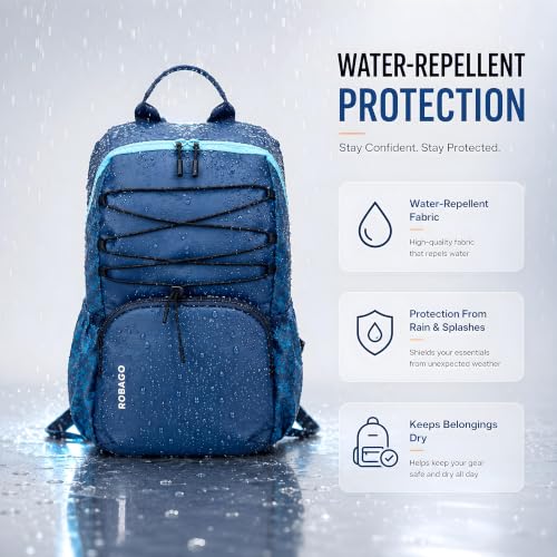 Image of Vega 21L School Bag for Boys & Girls | Waterproof & Lightweight Backpack | 2 Compartments, Dual Bottle Pockets | Comfortable for School & Tuition | 3 Years Warranty