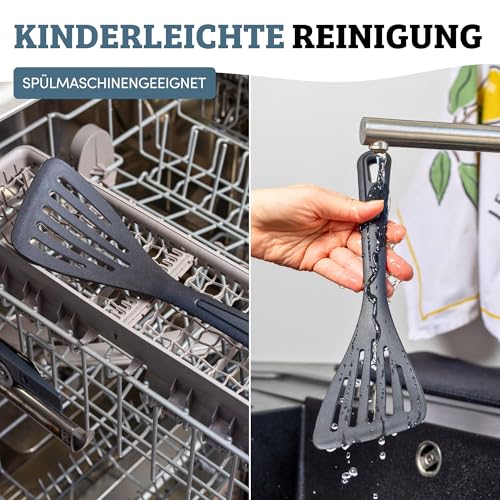 Foto von Westmark Pfannenwender, Länge: 30 cm, Hitzebeständig bis 270 °C, PPA, Gentle Plus, Schwarz, 28352275