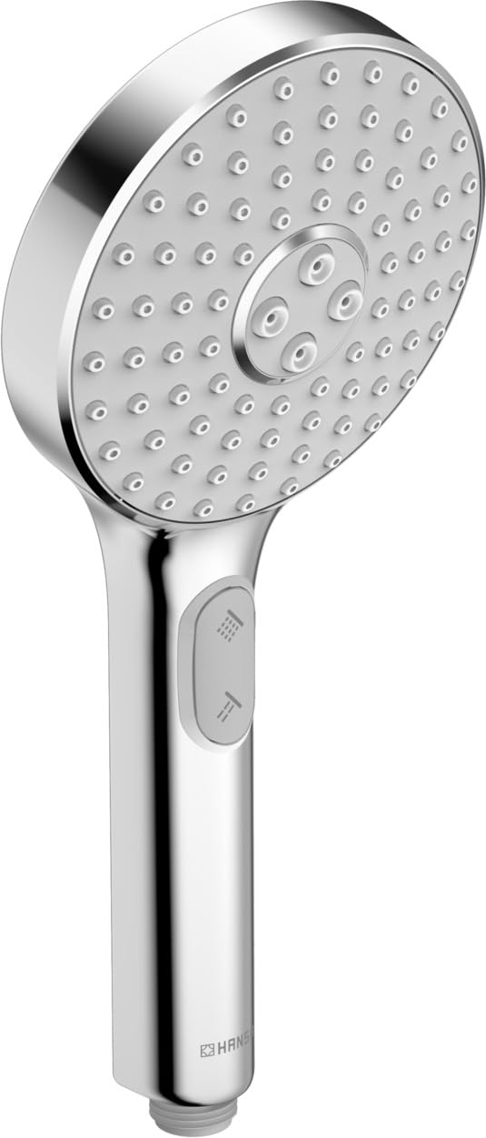 Hansa Handbrause Activejet, 120 Mm, Chrom | 3 Strahlarten, Anti-Kalk | Durchfluss 15 L/min Bei 3 Bar
