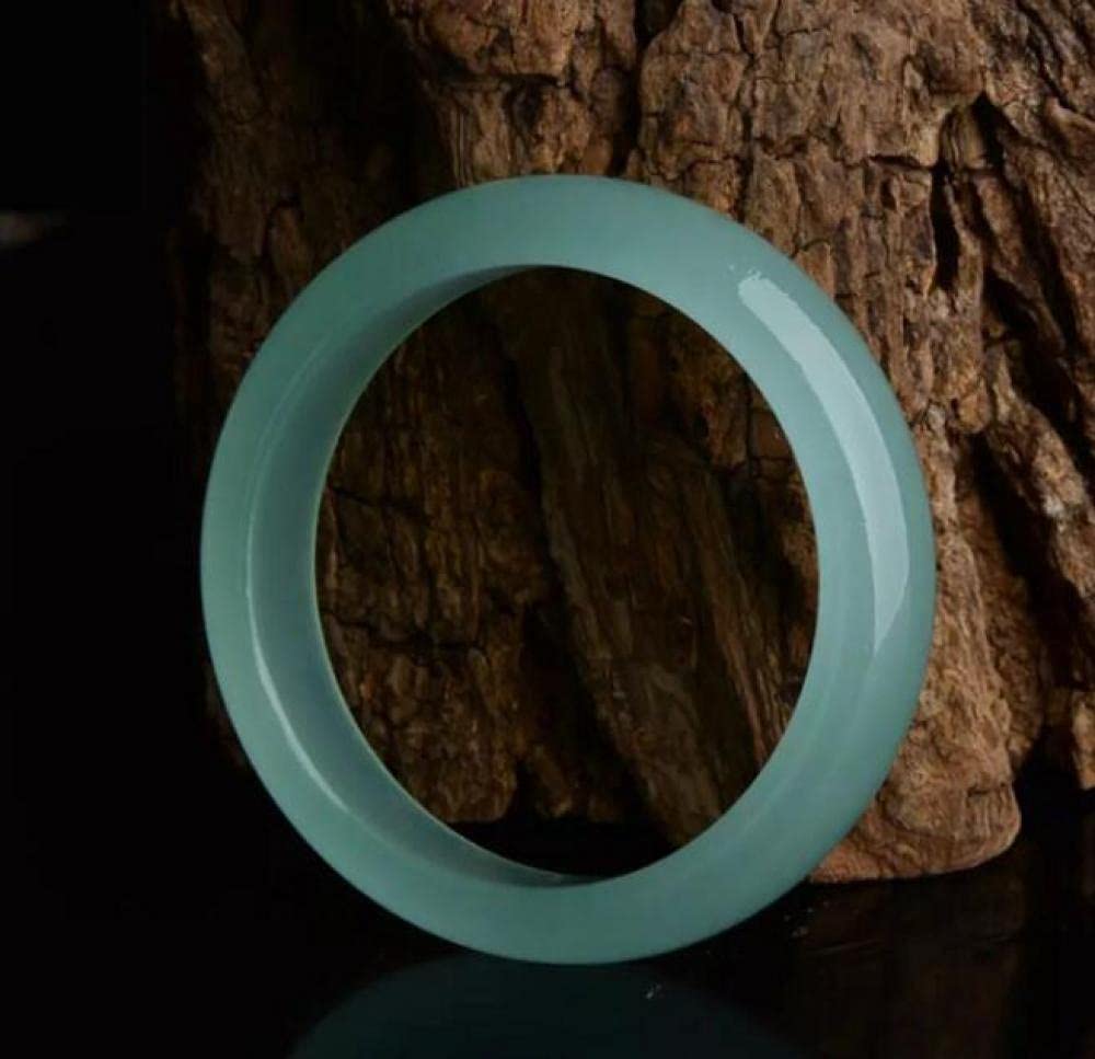 Braccialetti di Giada da Donna, Braccialetti di Giada Blu Olio Ciano, Braccialetti di Giada da Donna, Braccialetti di Giada quarzite, Gioielli, per la Mamma e la Fidanzata, con Scatola, 56-(60