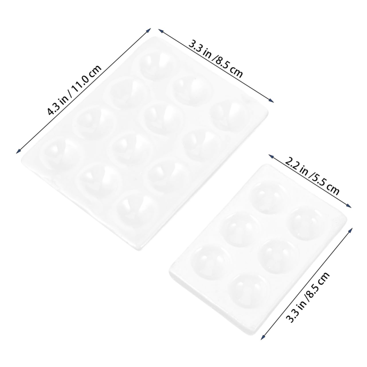 CIYODO 4pcs Porcelain Spotting Reaction Plate Chemistry Reaction Wells Plates 6 12 Holes for Laboratory Education