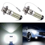Catinbow LED Fog Light Bulbs H3 High Power 78-3014SMD Auto Fog Lights Replacement 1500LM LED Fog Driving Lights DRL White 6000K - 2 Pcs