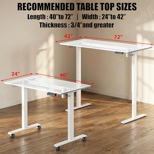 SHW Electric Height Adjustable Standing Desk Frame for 40"~72" Table Tops - image 4
