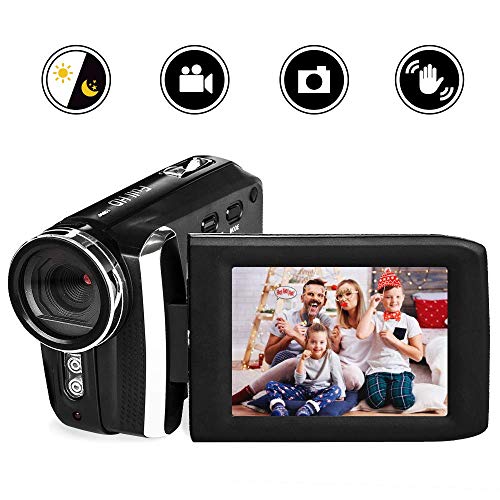 Video Camera Camcorder Vmotal HD 1080P 12.0MP 2.8 Inch LCD 270 Degrees Rotatable