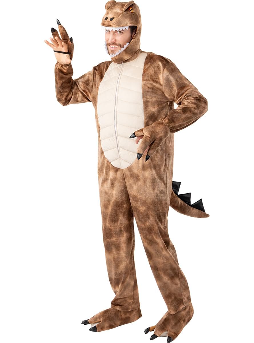 Funidelia Disfraz de dinosaurio T-Rex para hombre, Talla S - M Animales, T-Rex - Traje para adultos para fiestas, Carnaval y Halloween
