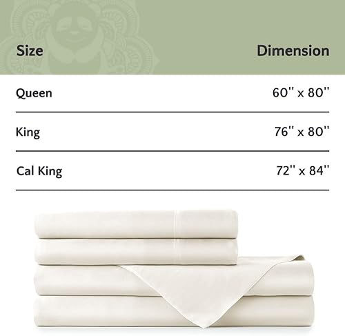 Miniatura 6 de Bamboo is Better Premium Collection King Bed Sheets  Luxury Pure Natural Bamboo Viscose Bedding Set  4 Piece Fitted Sheet Set  Sateen Cooling Sheets