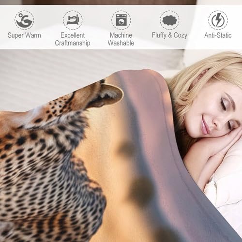 Manta de franela estampada leopardo 180x200 cm para sofá 6