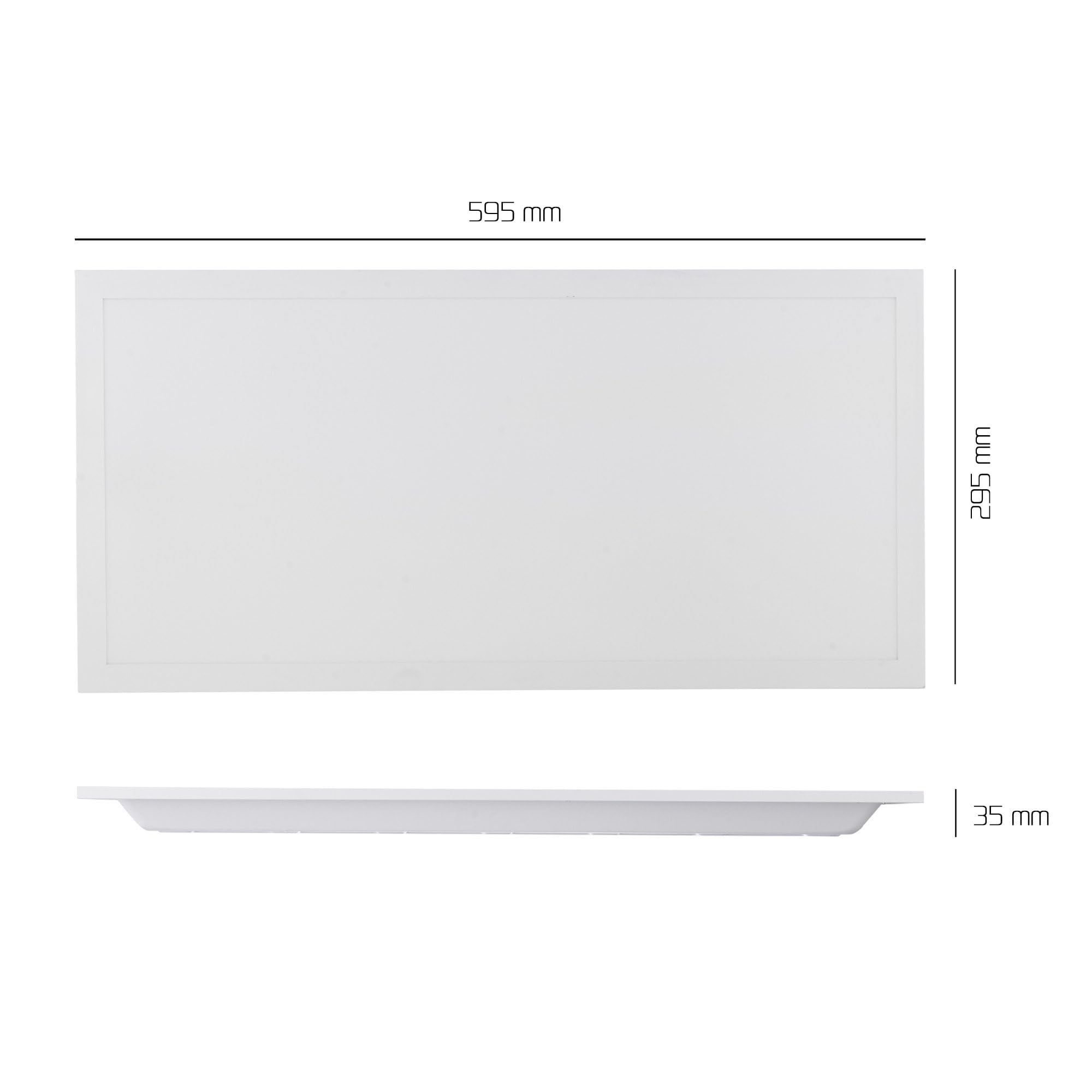 Ledvion Panneau LED 60x30 20W 4000K 125Lm/W Luminaire encastré sans scintillement