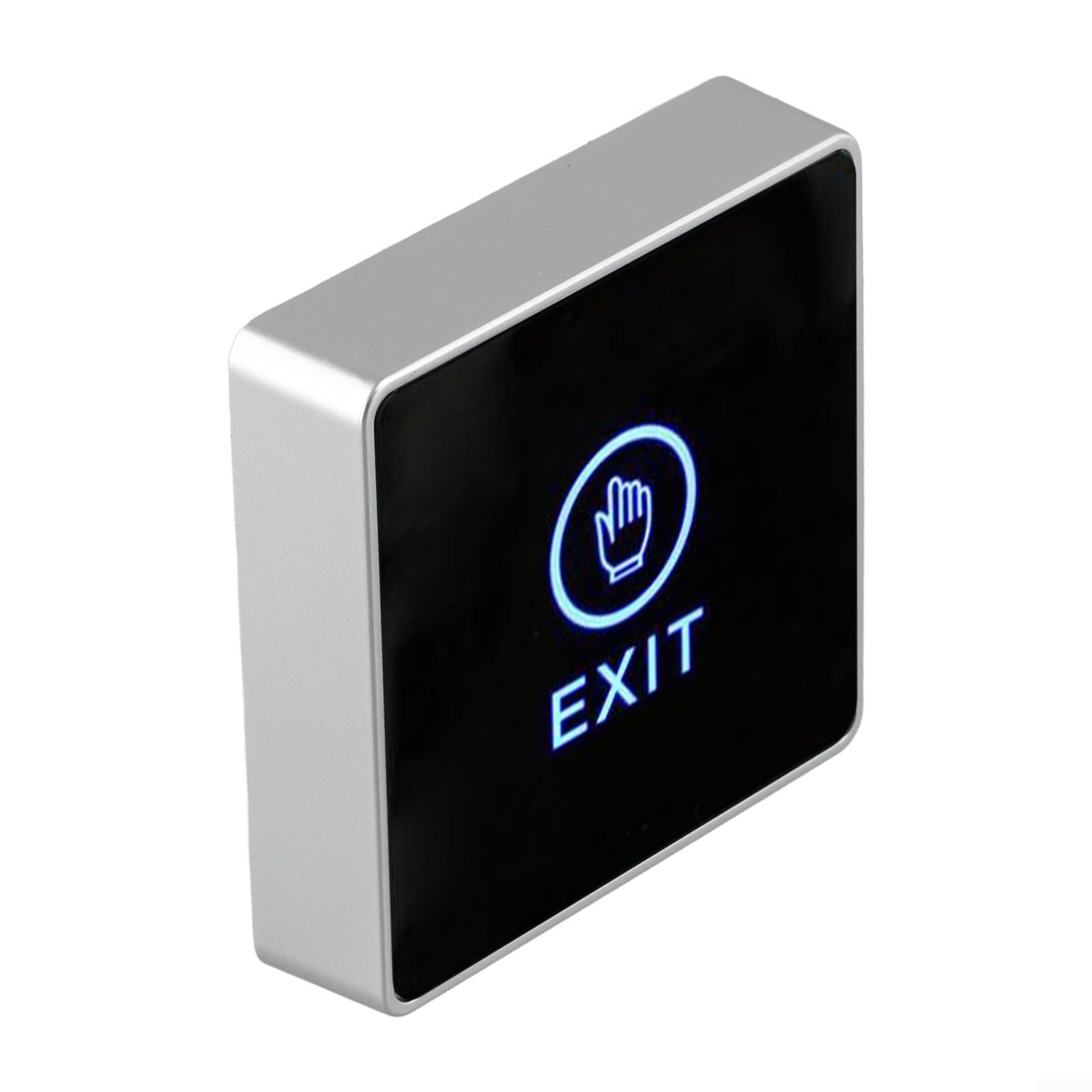 Backlight Push-Touch Exit Button with Infrared Sensor and LED Indicator for Access Control Systems, 86 x 86 mm, Black Acrylic Panel(86 * 86mm)
