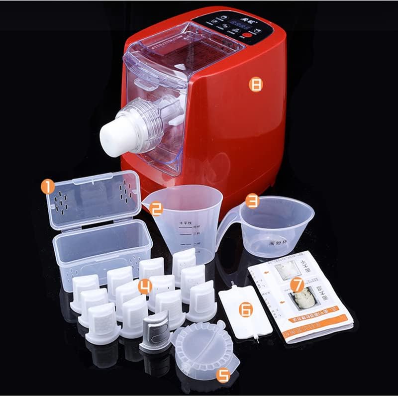 Household Multifunctional tic Dumpling Spaghetti Cutter Hanger Dough Blender Pasta Maker Vegetable Noodle Press Machine (Color : As pic5 Specification : US) (Red US)