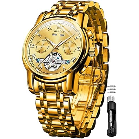 OLEVS Automatic Gold Mechanical Watch Cover