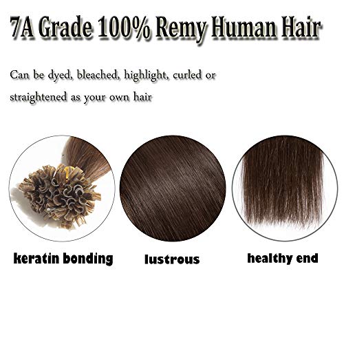 Extension Capelli Veri Cheratina 100 Ciocche U-Tip...