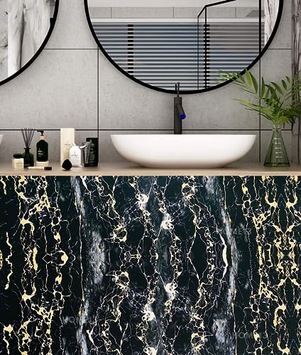 Image of HOME13 Vinyl Self Adhesive Marble Removable and Decorative Vinyl Wallpaper for Kitchen Countertop Cabinets Table, 2 Ft x 6 Ft with 2pcs