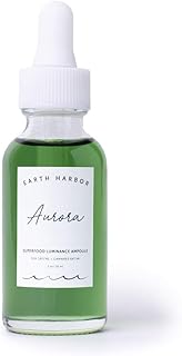 Earth Harbor | AURORA Superfood Luminance Ampoule | 100% Botanical Skin Treatment | Calm and Illuminate | Seaweed & Cannabis Sativa |1 fl oz