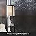 Brightech Maxwell - Modern Shelf Floor Lamp with Shade and LED Bulb Corner Display Lamps Shelves for Living Room, Bedroom Office Black