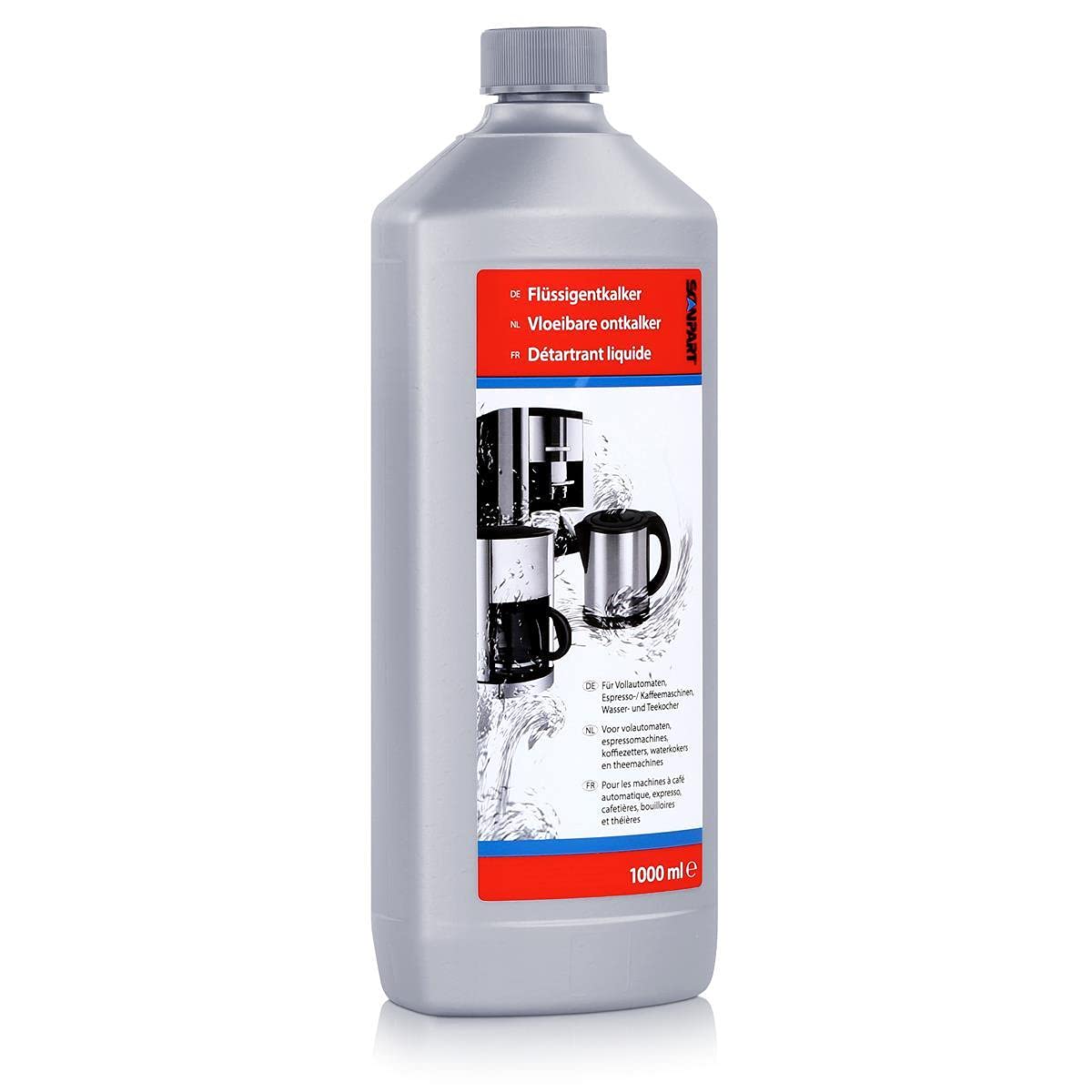 SCANPART Flüssig-Entkalker 1 Liter für Espresso-/Kaffeemaschinen (5er Pack)