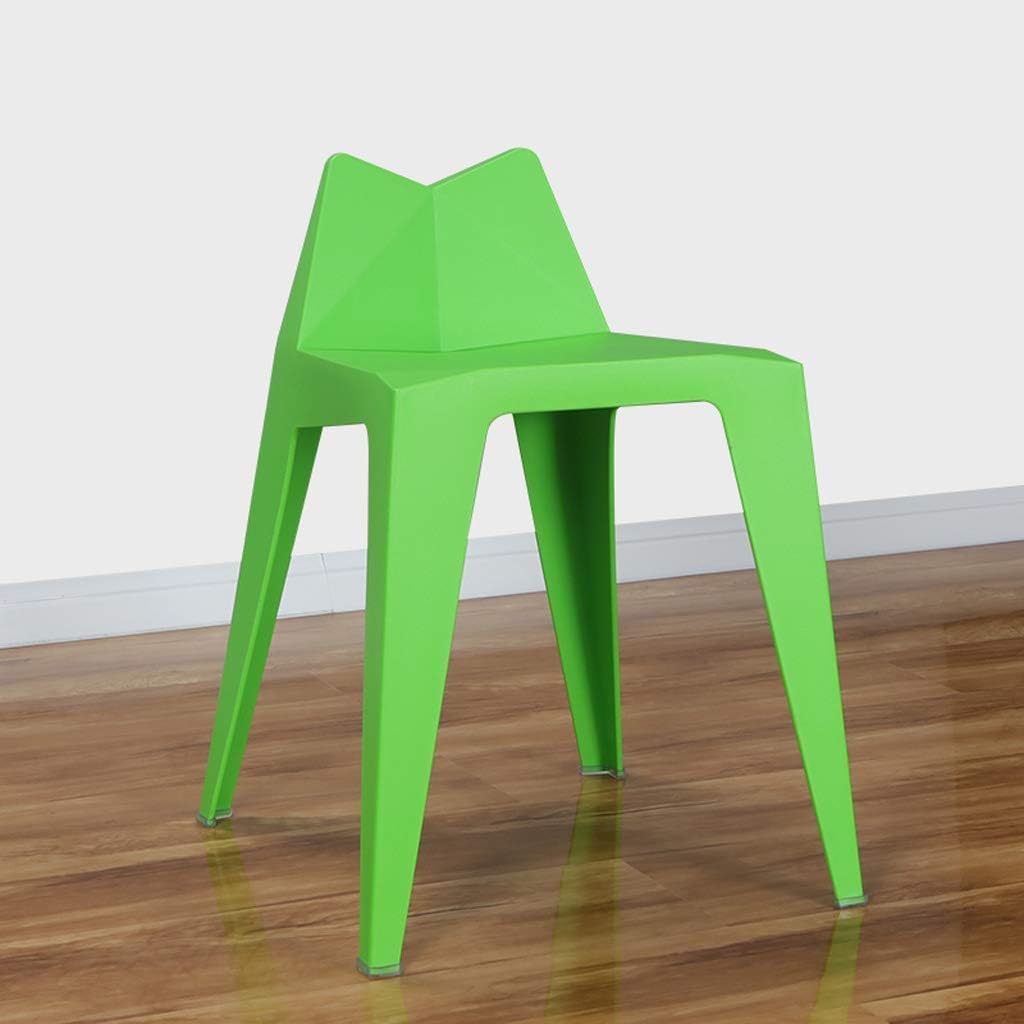 Simple Creative Chair backrest Stool Restaurant Tea Lounge Chair Cafe Fashion Personality Chair Stool (Color : Brown) Colour:Smoky (Color : Green) (Yellow)
