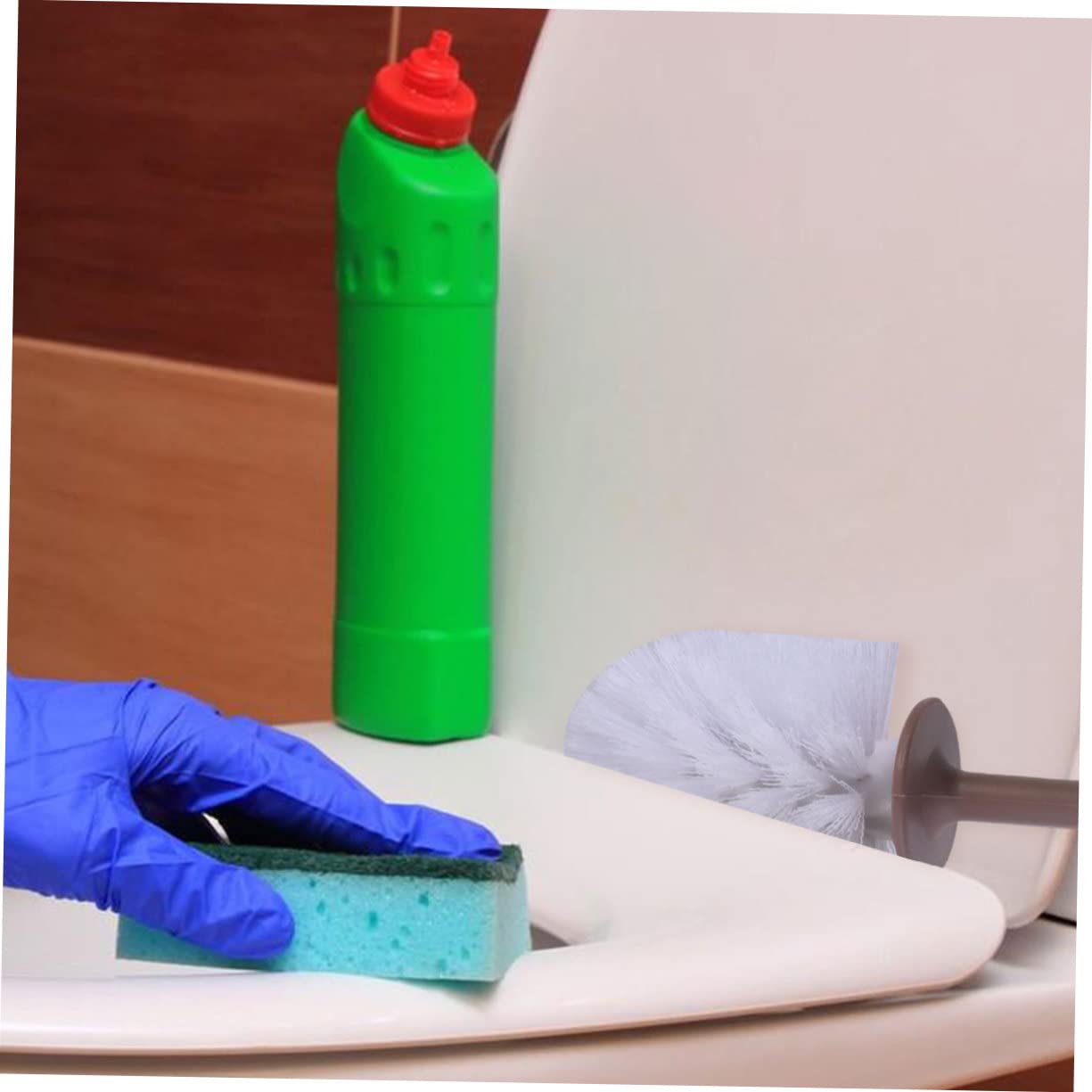 Alipis 2piezas Escobilla De Inodoro con Base Cepillo De Limpieza para Baño Accesorios De Higiene para Hogar y Hotel Color Café