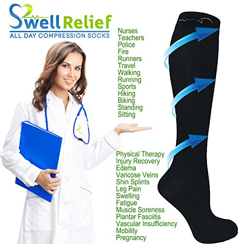 10 Pair Khaki Brown Solid Color Premium Quality Extra Soft Moderate/Medium Graduated Compression 15-20 mmHg. Nurses, Running, Travel Knee-High Socks, Mens and Womens Comfort Blend. Size: S/M4