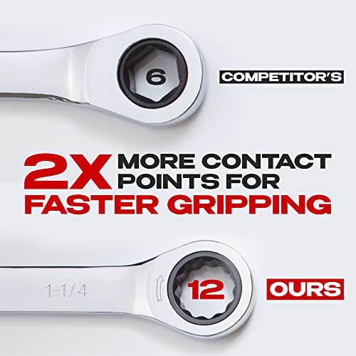 Image of Jaeger 1-1 /4 Inch Ratchet Combination Wrench with 135-Tooth Ratcheting Precision and Hardened, Polished Steel for Projects with Tight Spaces