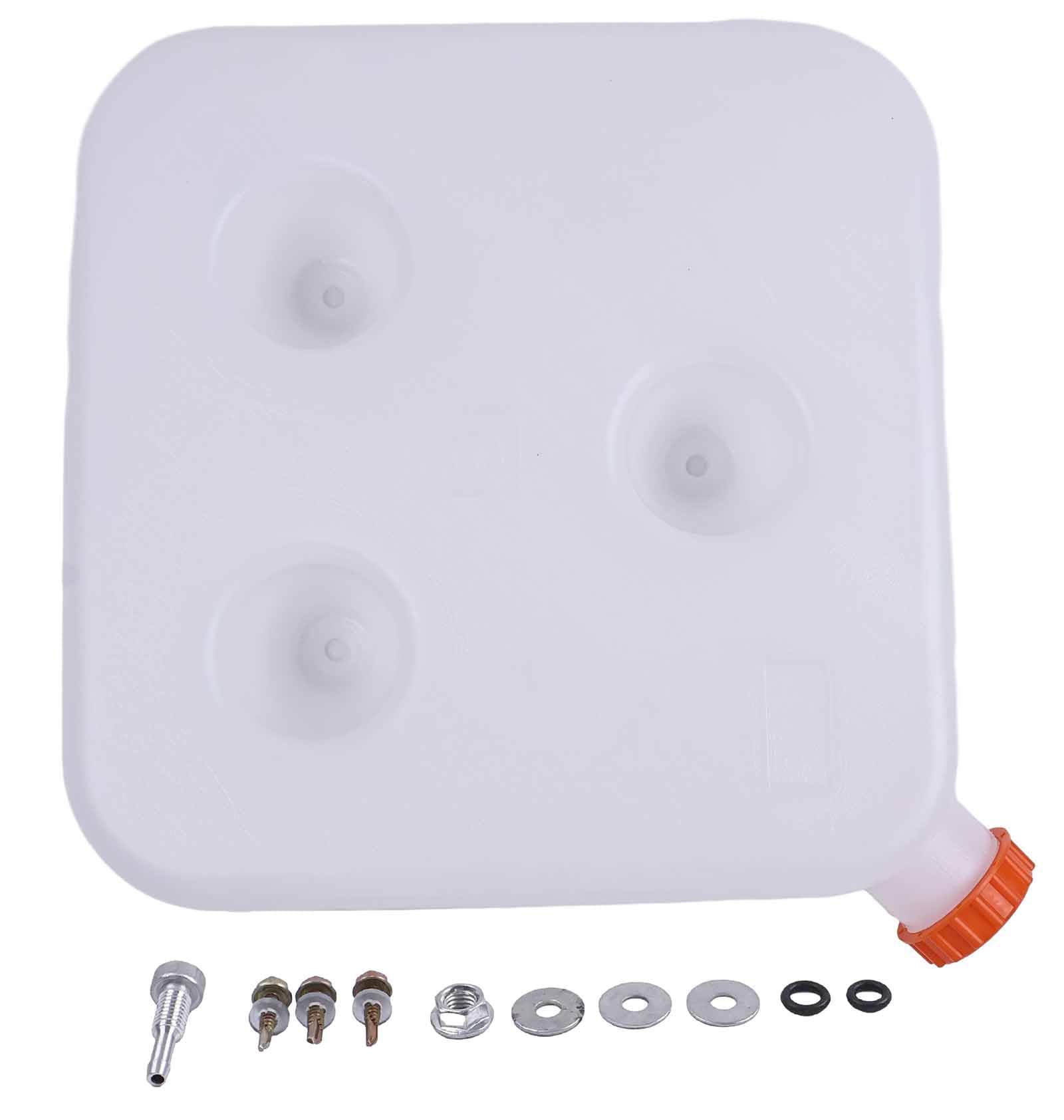 Depósito de plástico de 10 L, tanque con kit de tornillos compatible con coche y camión