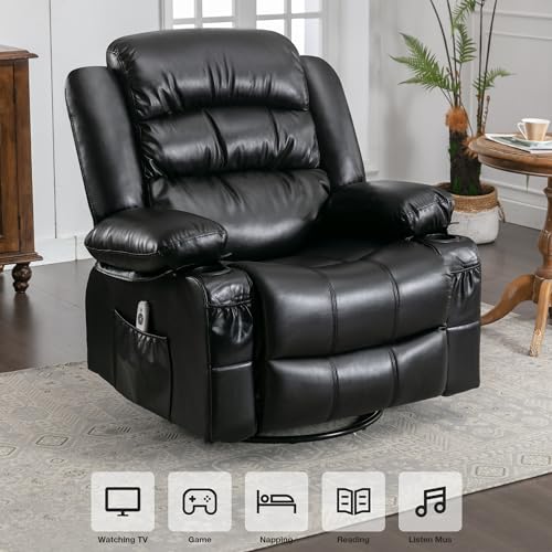 Sillón con masaje plegable negro miniatura 7