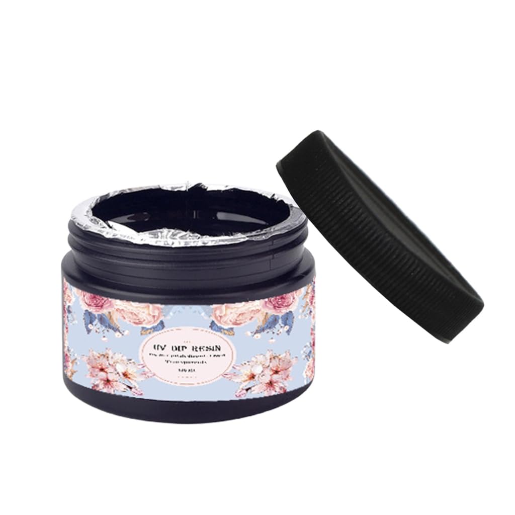 Ensemble de résine de trempage pratique 50 g/100 g - Cristaux époxy transparents pour décoration de fleurs et fabrication de bijoux avec 13 fils