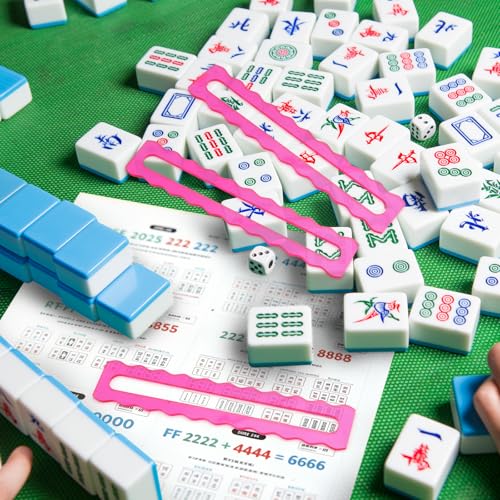 Juego de 4 Señaladores para Mahjong en Acrílico Rosa miniatura 4