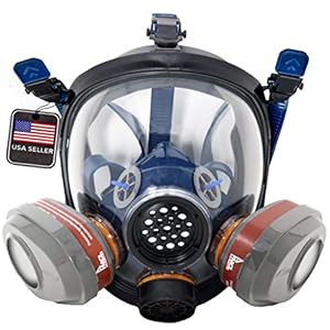 PD-101 Full Face Respirator Mask – Industrial Grade, Chemical-Resistant Silicone, Bayonet Filter Compatible, 78% Field of Vision for Heavy-Duty Protection