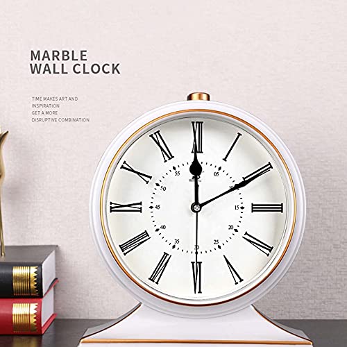 Reloj de mesa silencioso de madera retro que funciona con pilas 5